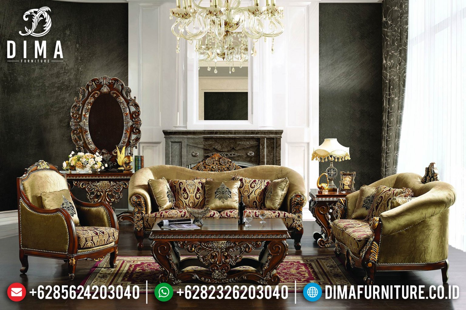 Sofa Tamu Jepara Mewah Kursi Ruang Tamu Mewah Sofa Mewah Klasik Df 0816