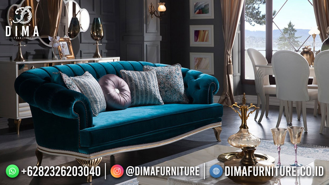 Sale Kursi Sofa Minimalis Jepara Beautifull Blue DF-1605