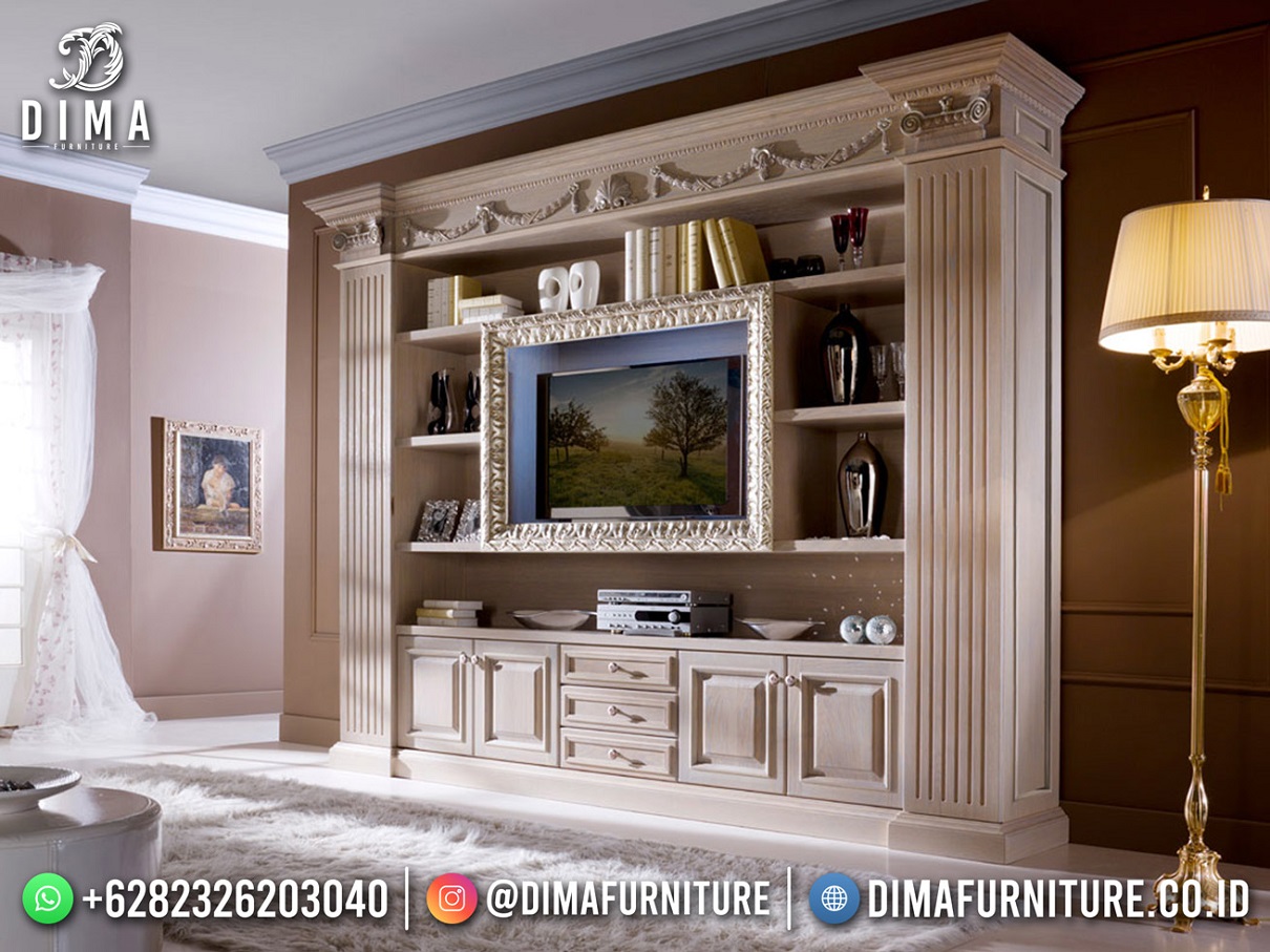 Bufet TV Minimalis Jepara Luxury Design Natural Classic Kualitas Terbaik DF-1874