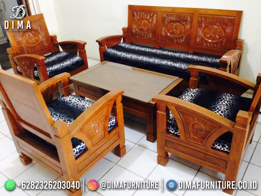 Kursi Tamu Minimalis Jati Klasik Style Furniture Jepara Antik Model DF-2080