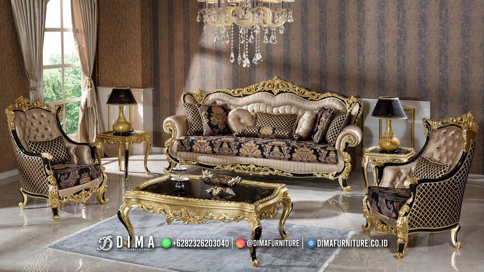 New Year Sofa Tamu Jepara Kursi Mewah Luxury Design Best Quality DF-2140