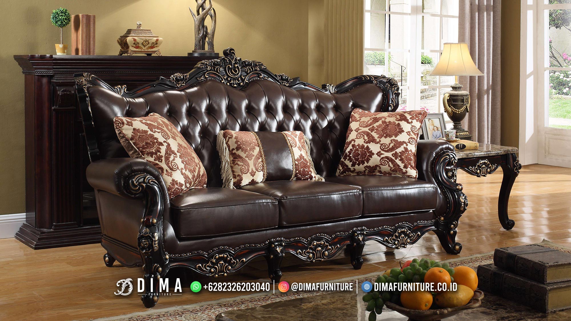 New Sofa Jepara Mewah Ukir Kursi Jati Luxury Caesar DF-2270