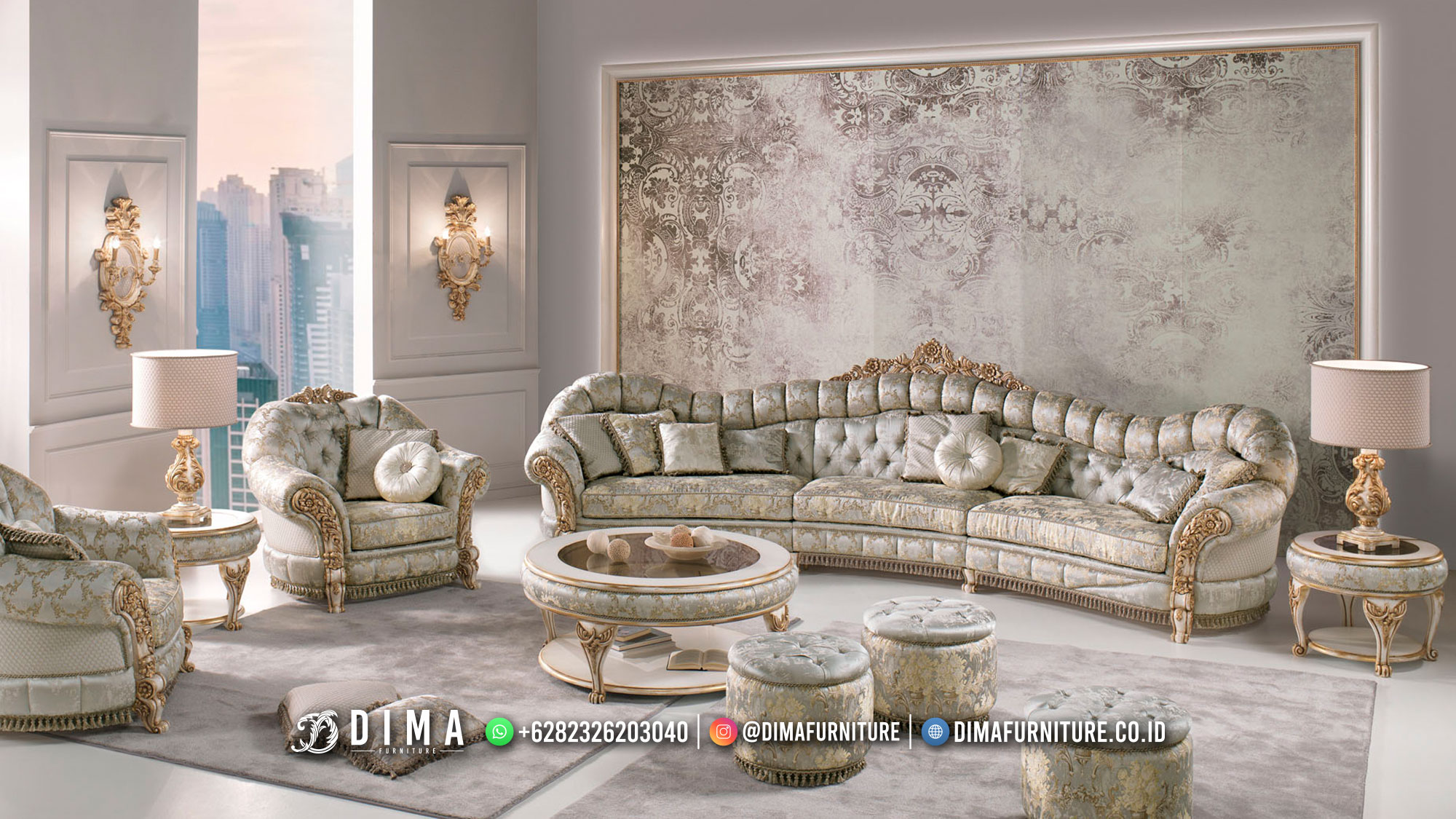 Sofa Mewah Ukiran Jepara Terbaru Luxury Renatta DF-2261