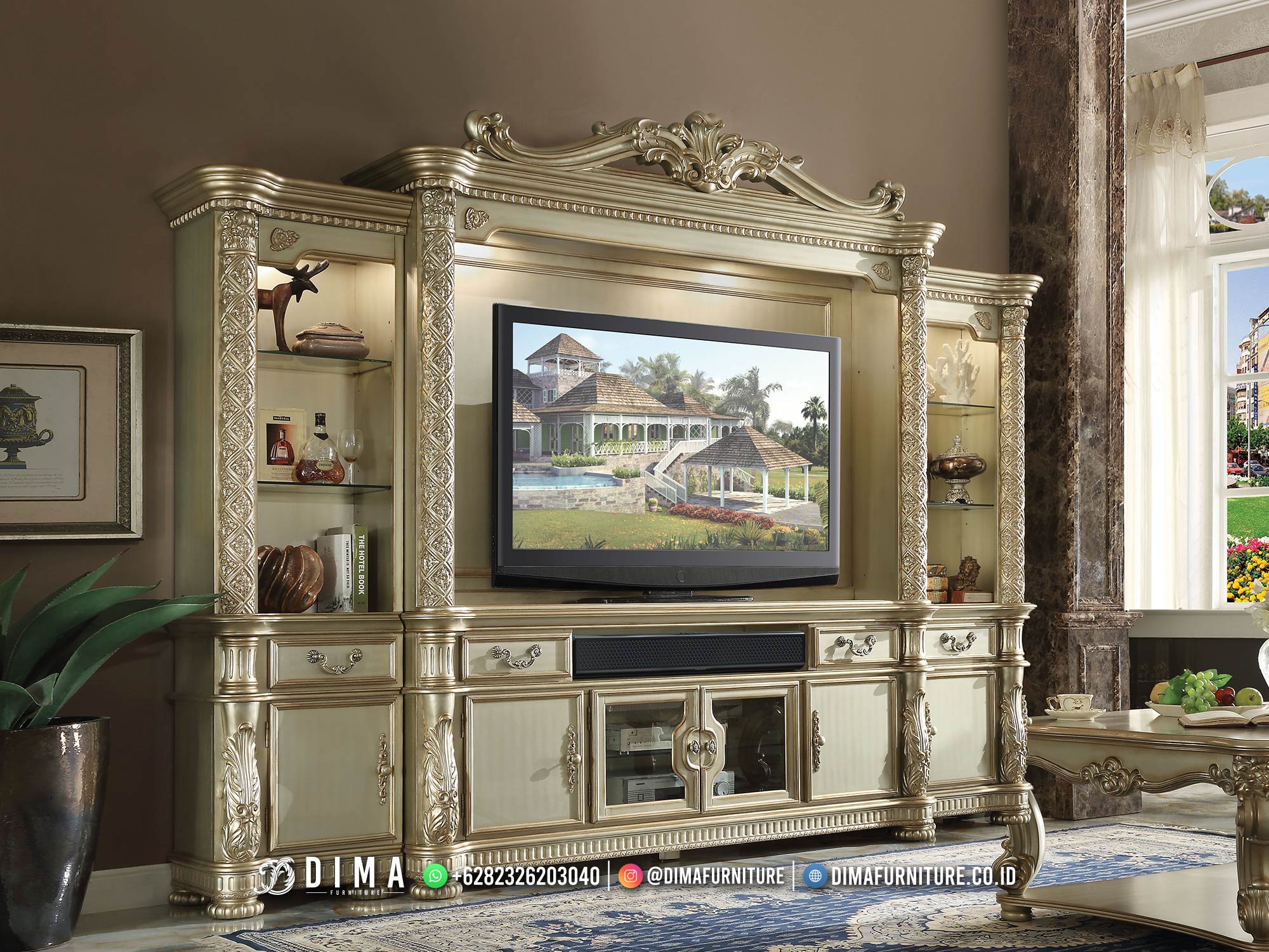 Best Sale Bufet TV Terbaru Desain Mewah Untuk Rumah Modern DF-2455