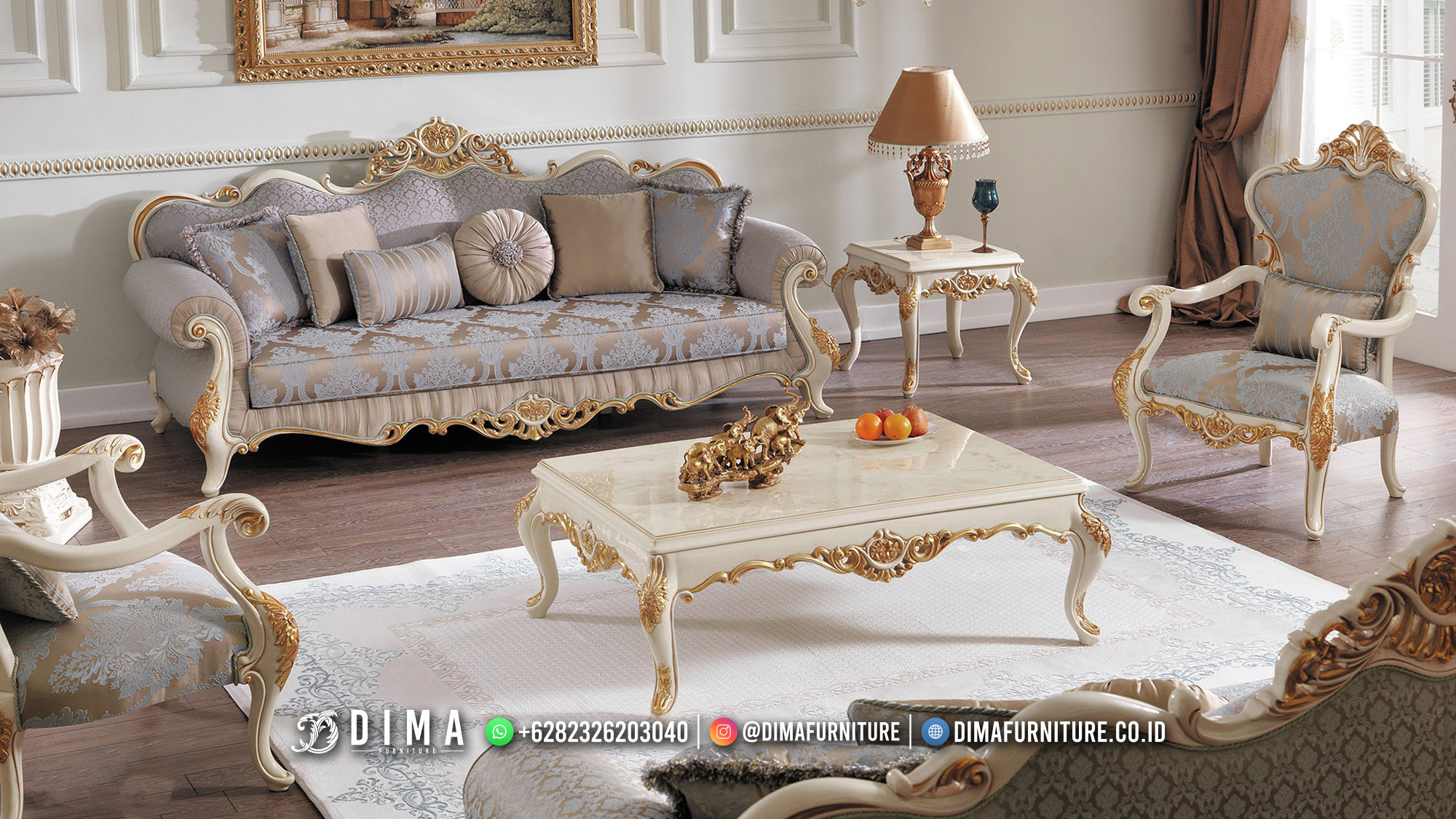 Kursi Sofa Tamu Mewah Jepara Luxury Majestic Design Glorious Bestseller DF-2397