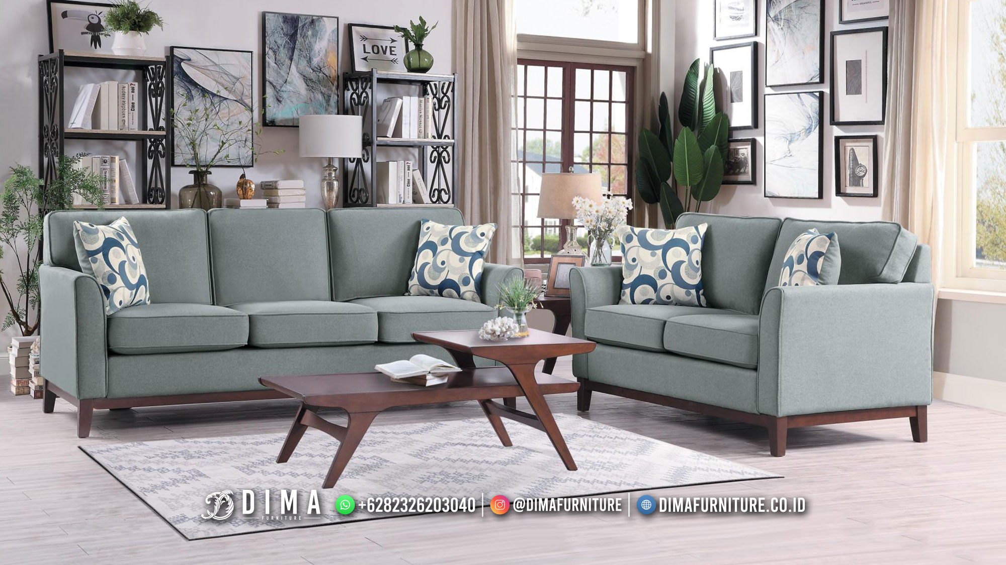 Toko Mebel Jual Set Sofa Minimalis Kursi Ruang Tamu Terlaris DF-2420