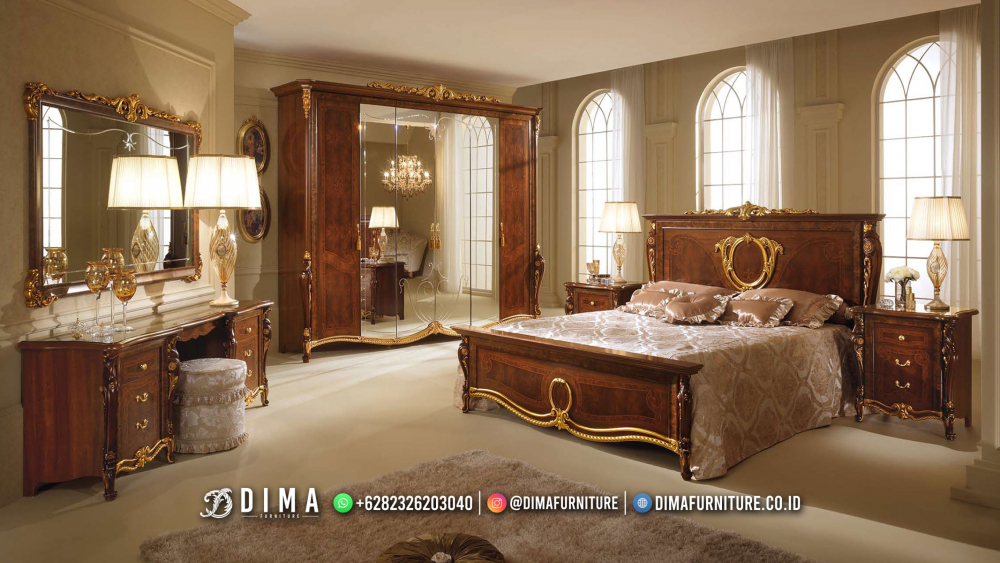 Best Furniture Jepara Kamar Set Ukir Mewah Untuk Rumah Modern DF-2578