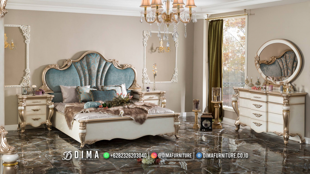 Dipan Ukir Mewah, Kamar Set Terbaru Luxury Classic Furnish Jepara DF-2672