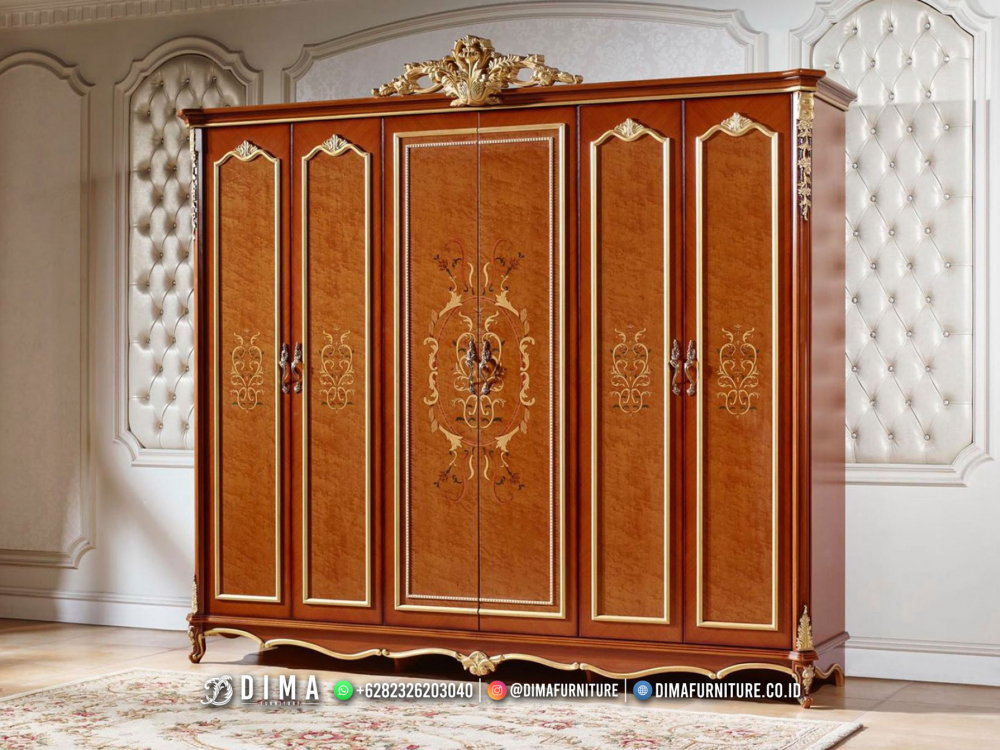 Great Design Lemari Baju Kaca Mewah Adhisti Carving Furniture Jepara DF-2661