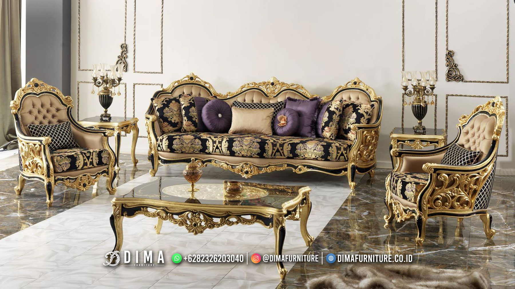 Sofa Tamu Mewah Jepara Luxury Bestseller Furniture Jakarta DF-2655