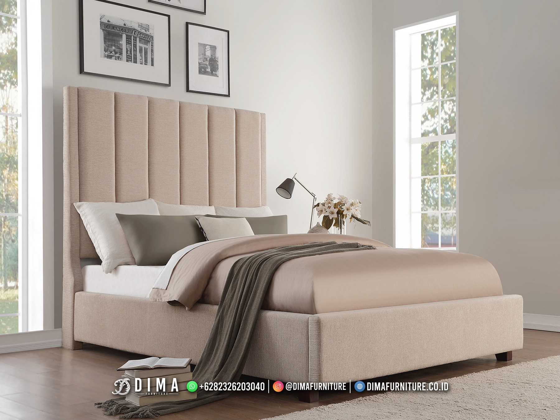 Eropa Style Modern Dipan Tempat Tidur Minimalis Jepara Elite DF-2752