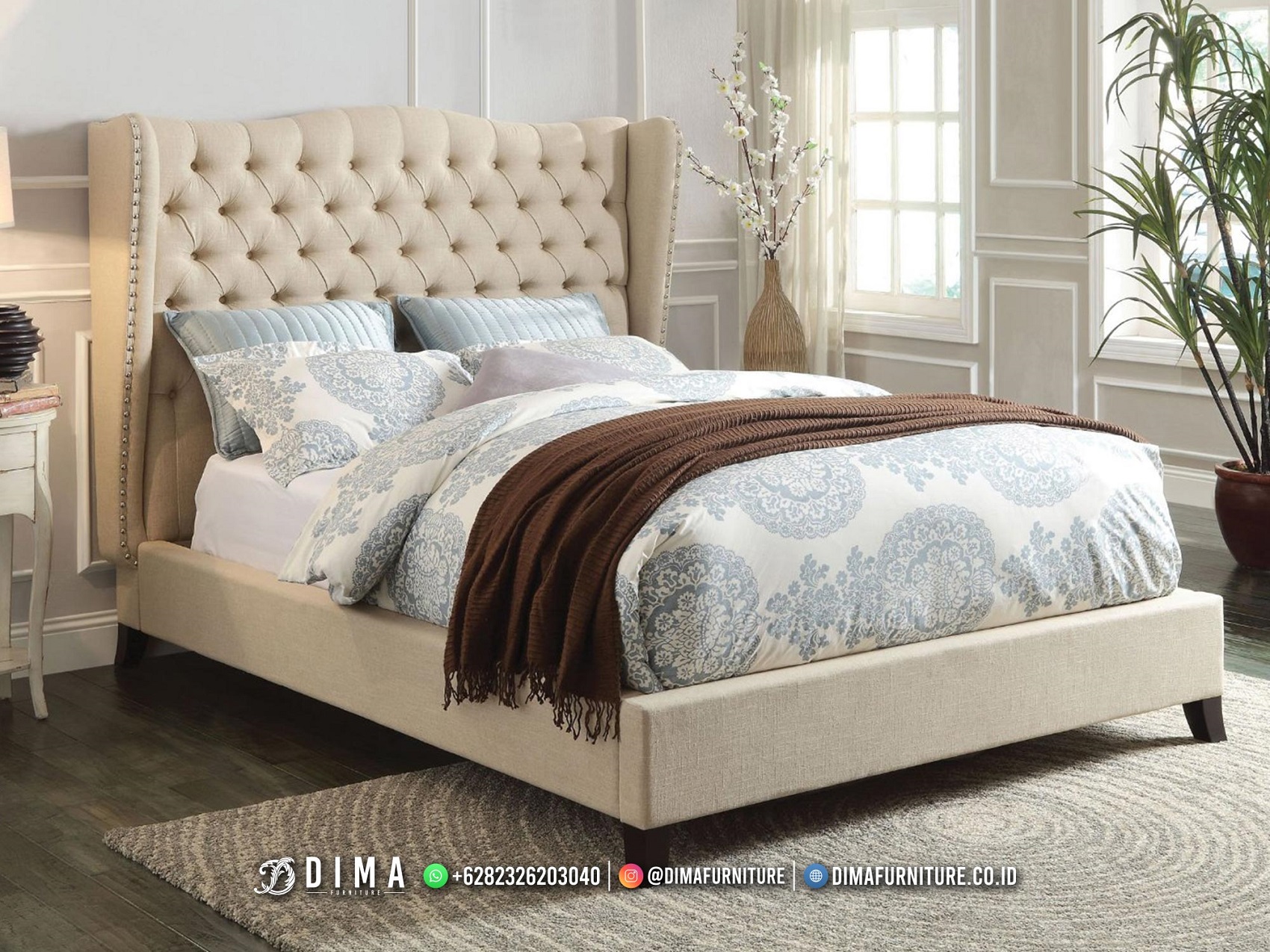 Kamar Set Minimalis Terbaru, Dipan Tidur Elegant Luxury DF-2749