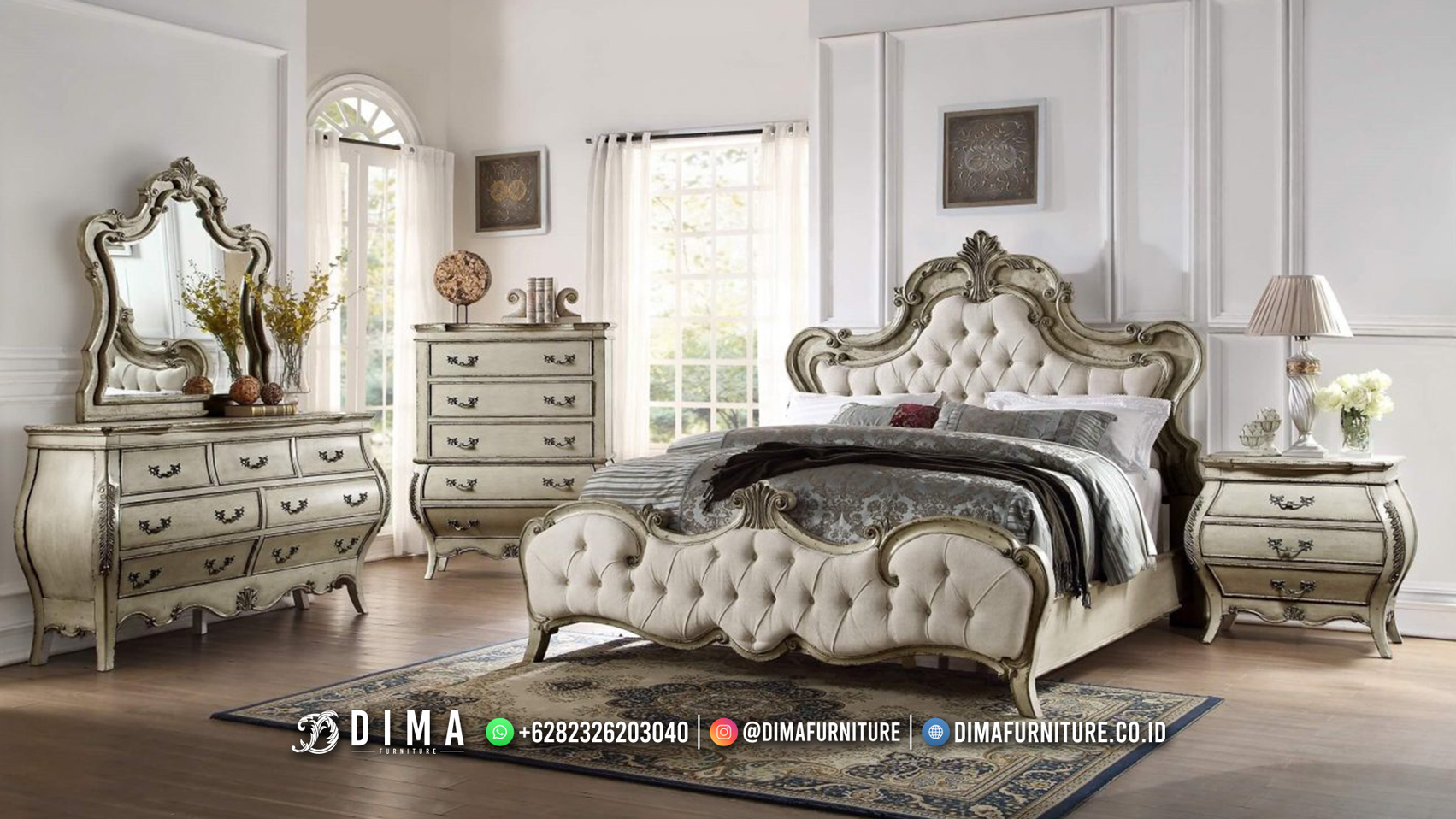 Bedrooms Vintage Tempat Tidur Jepara Mewah Best Furniture DF-2800