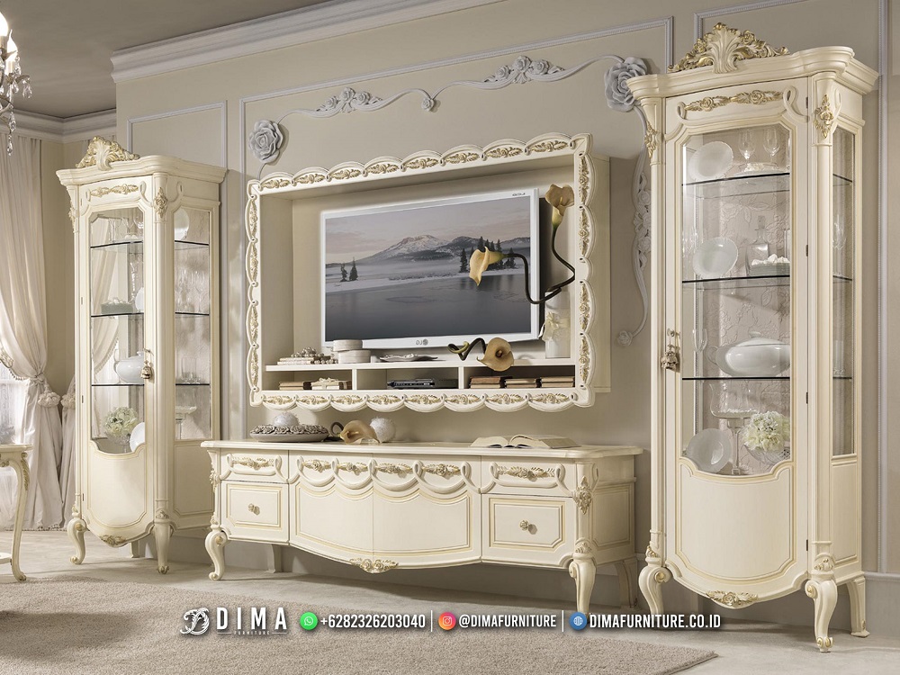 Model Elegan Bufet TV Mewah Terlaris Luxury Shabby Classic DF-2795