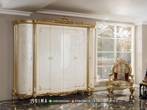 Model Lemari Pakaian Mewah 6 Pintu Luxury Classic Blossom DF-2924