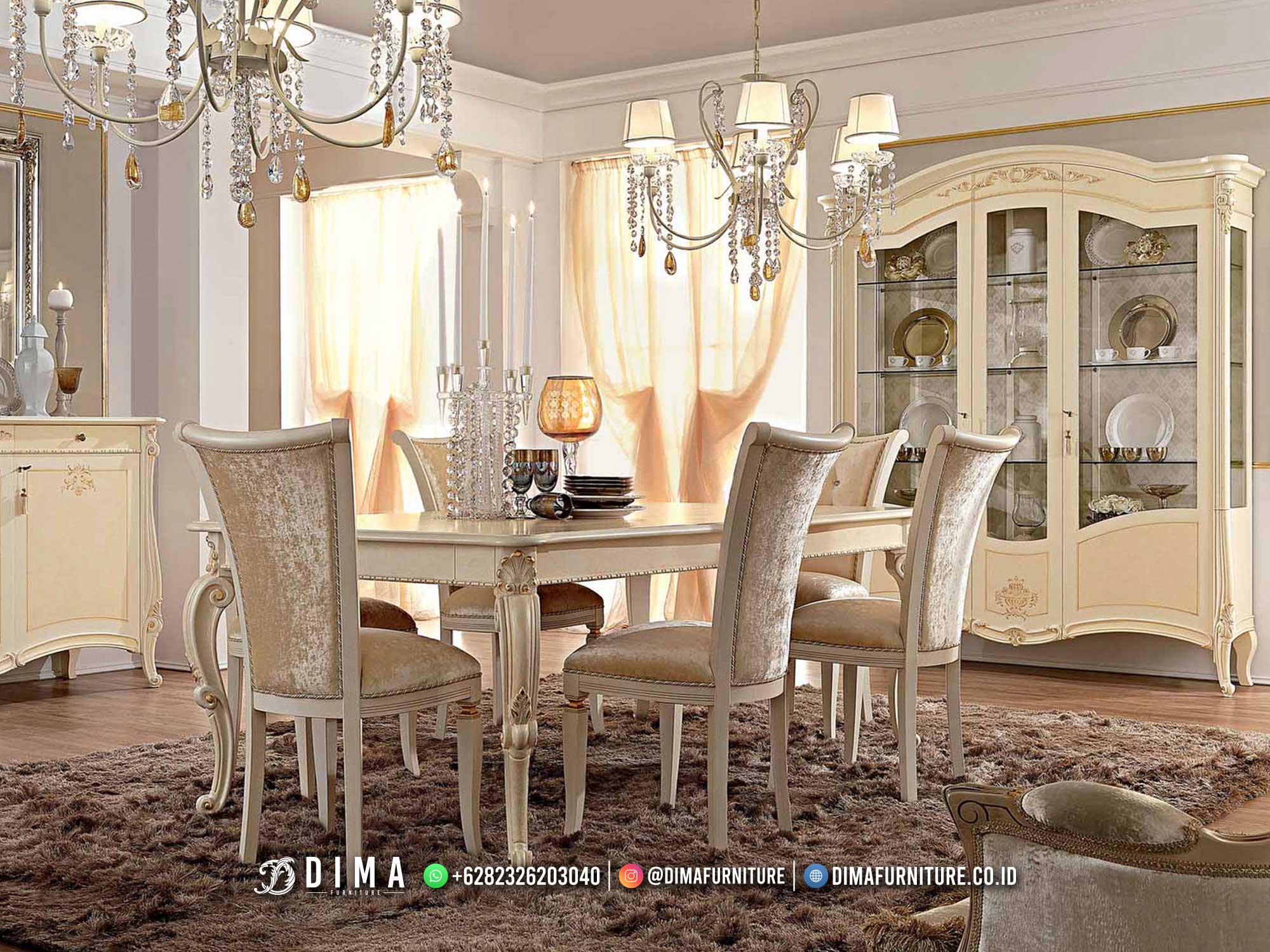 Furniture Meja Makan Terbaru Mewah Populer Desain Elegan DF-3041
