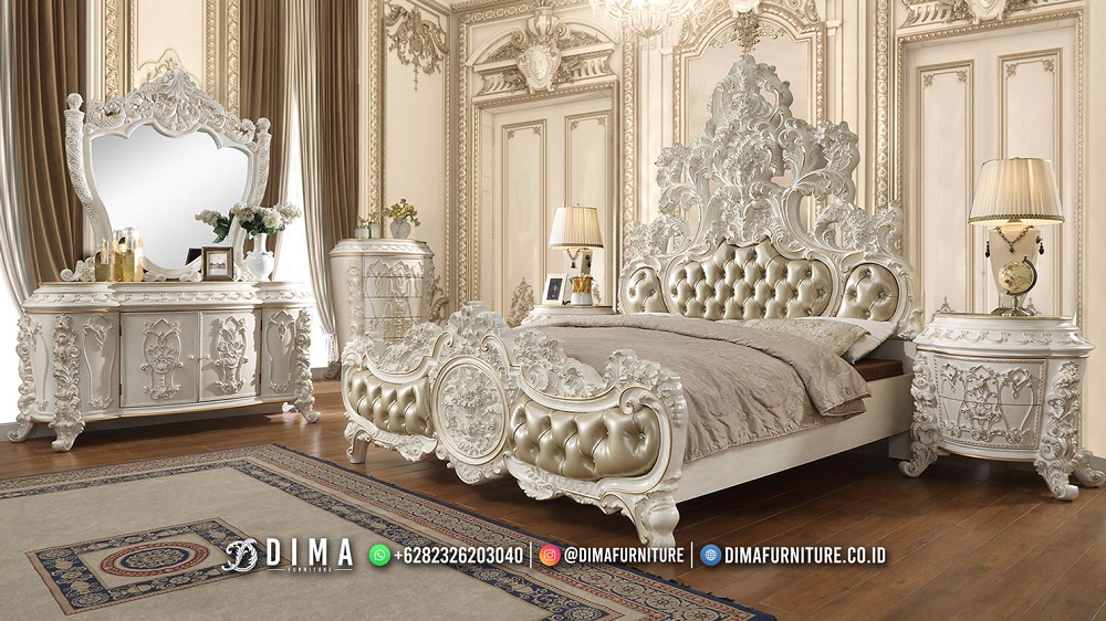Callista Dipan Ukir Kamar Set Jepara Carving White Glamours DF-3105