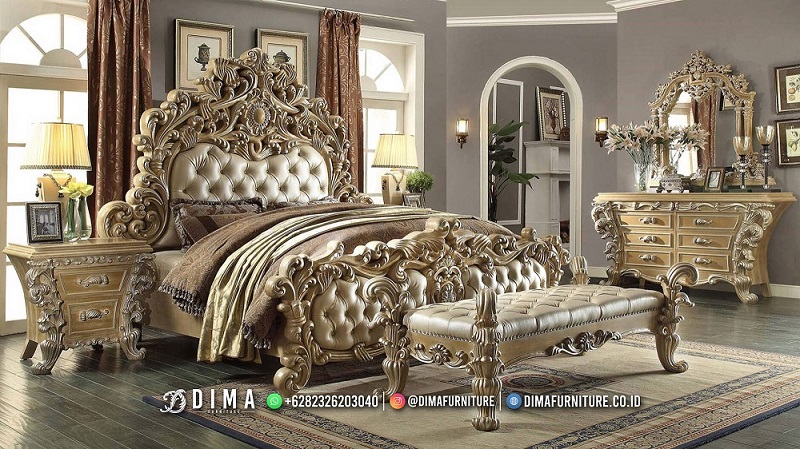 High Quality Furniture Tempat Tidur Mewah Modern Ukir Joyce DF-3109
