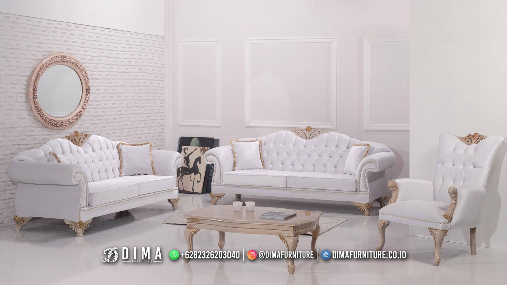 Harga Sofa Ruang Tamu Mewah 2023 Dima Furniture Jepara DF-3201