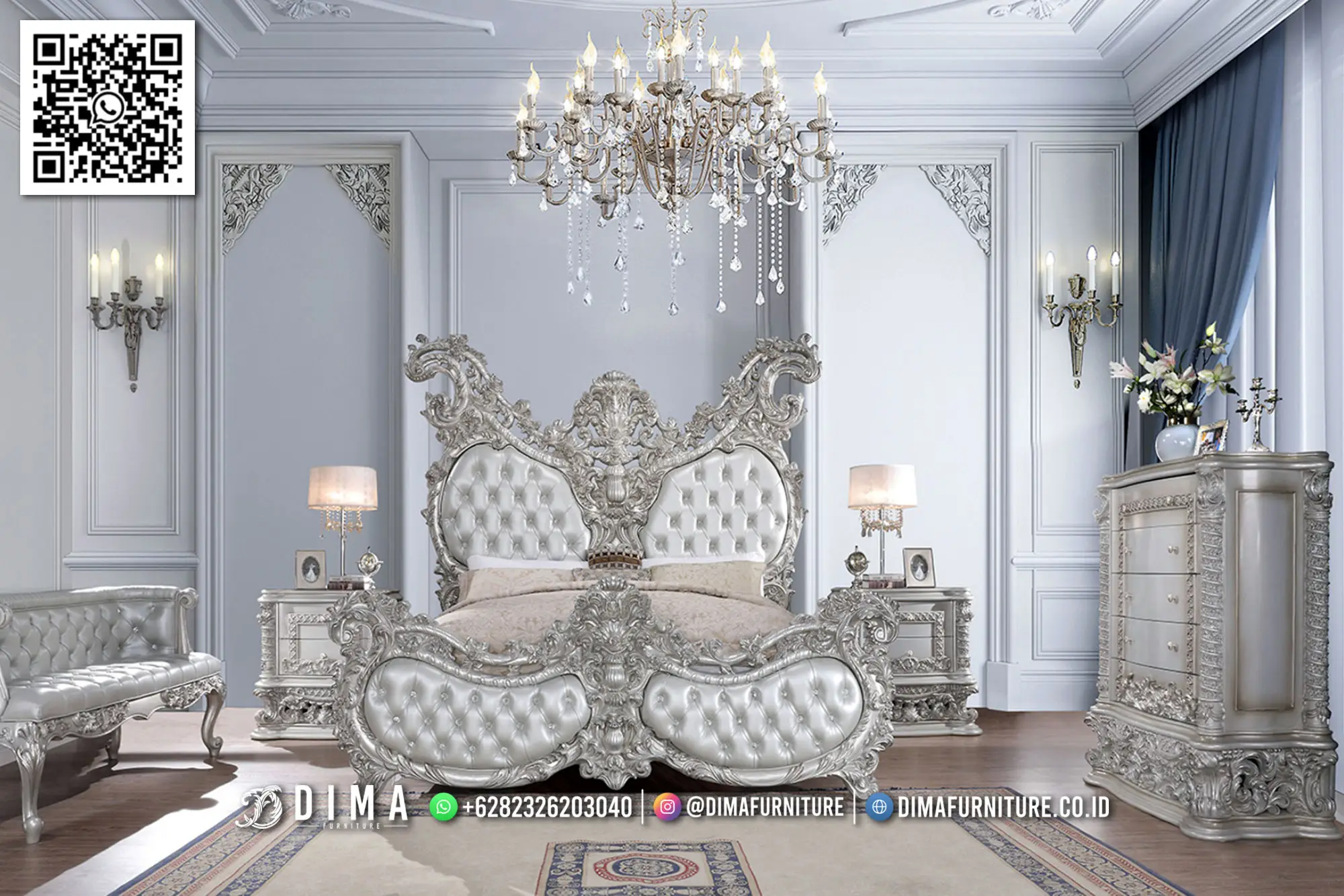 Kamar Set Mewah Luxe Klasik Ukiran Eropa Terbaik 57DF Kamar Set Mewah Luxe Klasik Ukiran Eropa Terbaik 57DF