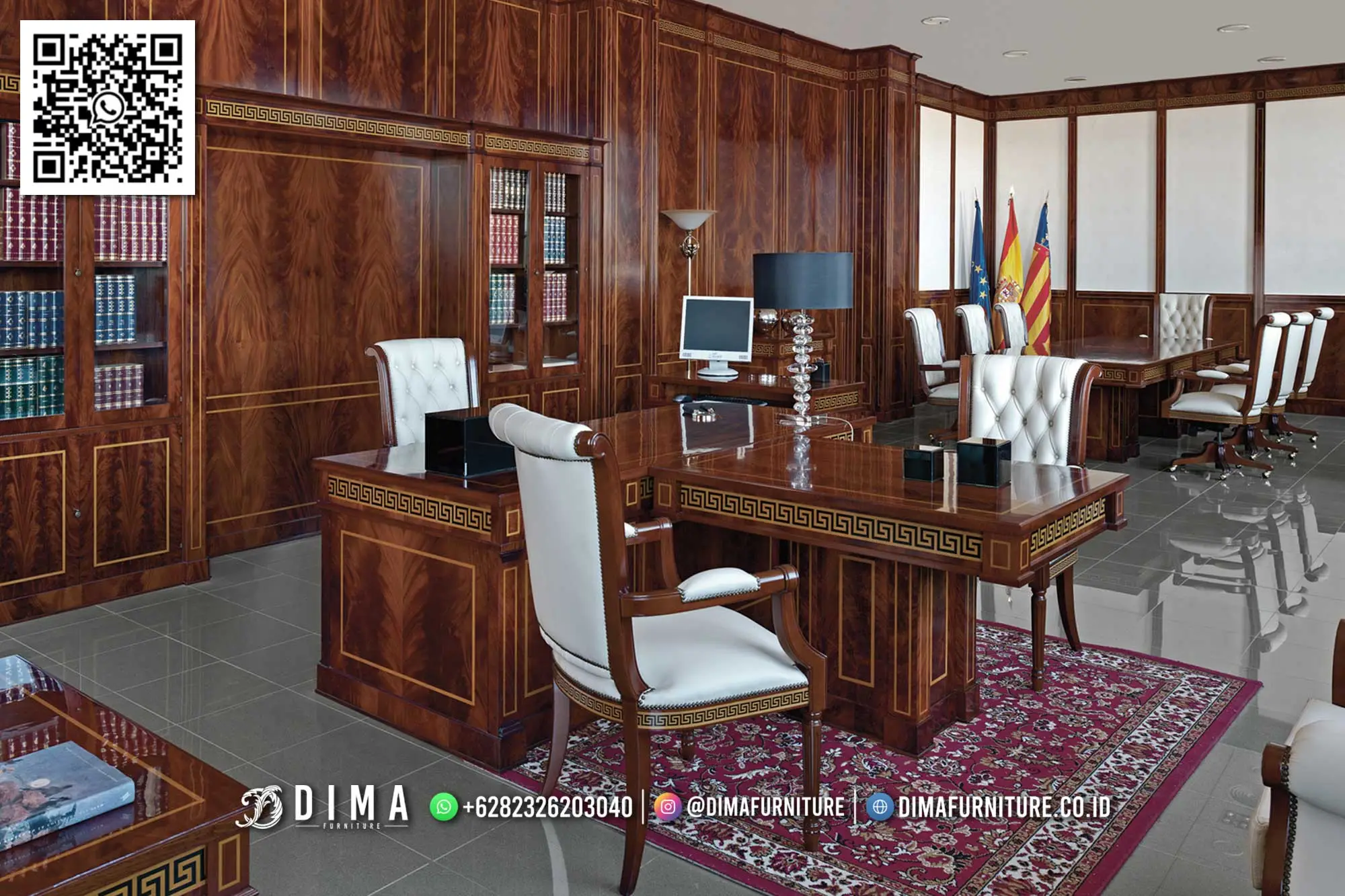 Meja Kantor Klasik Mewah Desain Elegan Jepara Terbaru 139DF Meja Kantor Klasik Mewah Desain Elegan Jepara Terbaru 139DF
