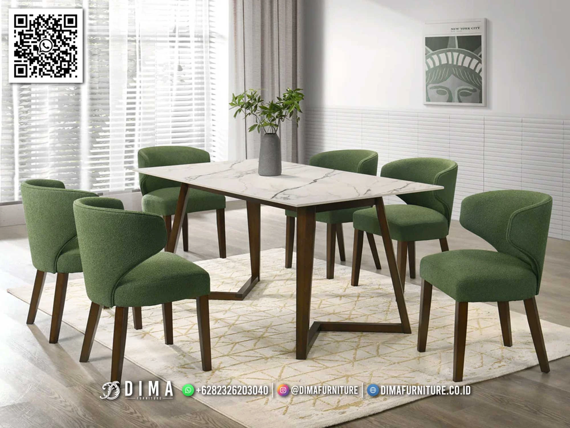 Meja Makan Marmer Minimalis Cordelia Premium Style 238DF Meja Makan Marmer Minimalis Cordelia Premium Style 238DF