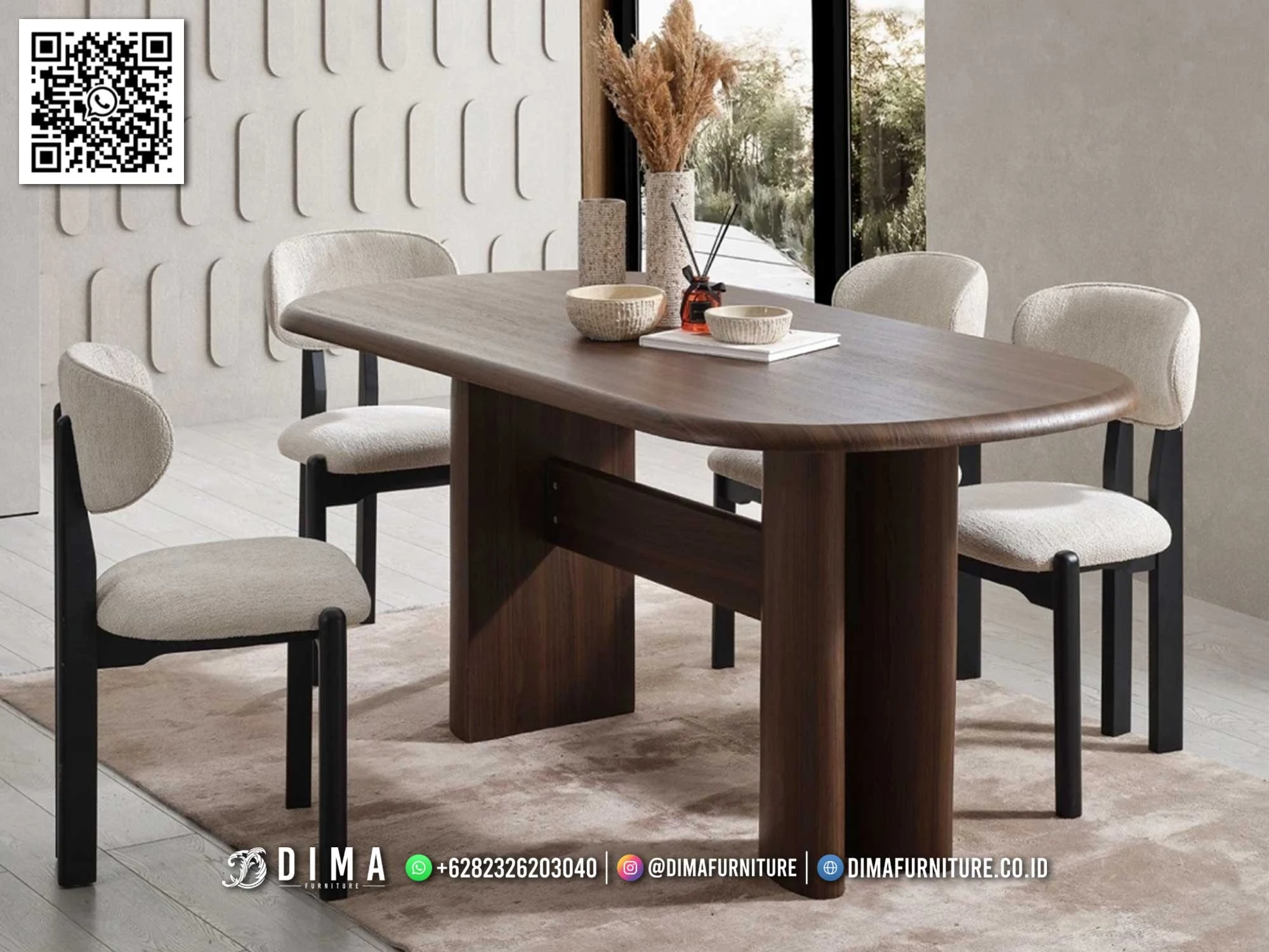 Set Meja Makan Terbaru 2026 Jati 6 Kursi 237DF Set Meja Makan Terbaru 2026 Jati 6 Kursi 237DF