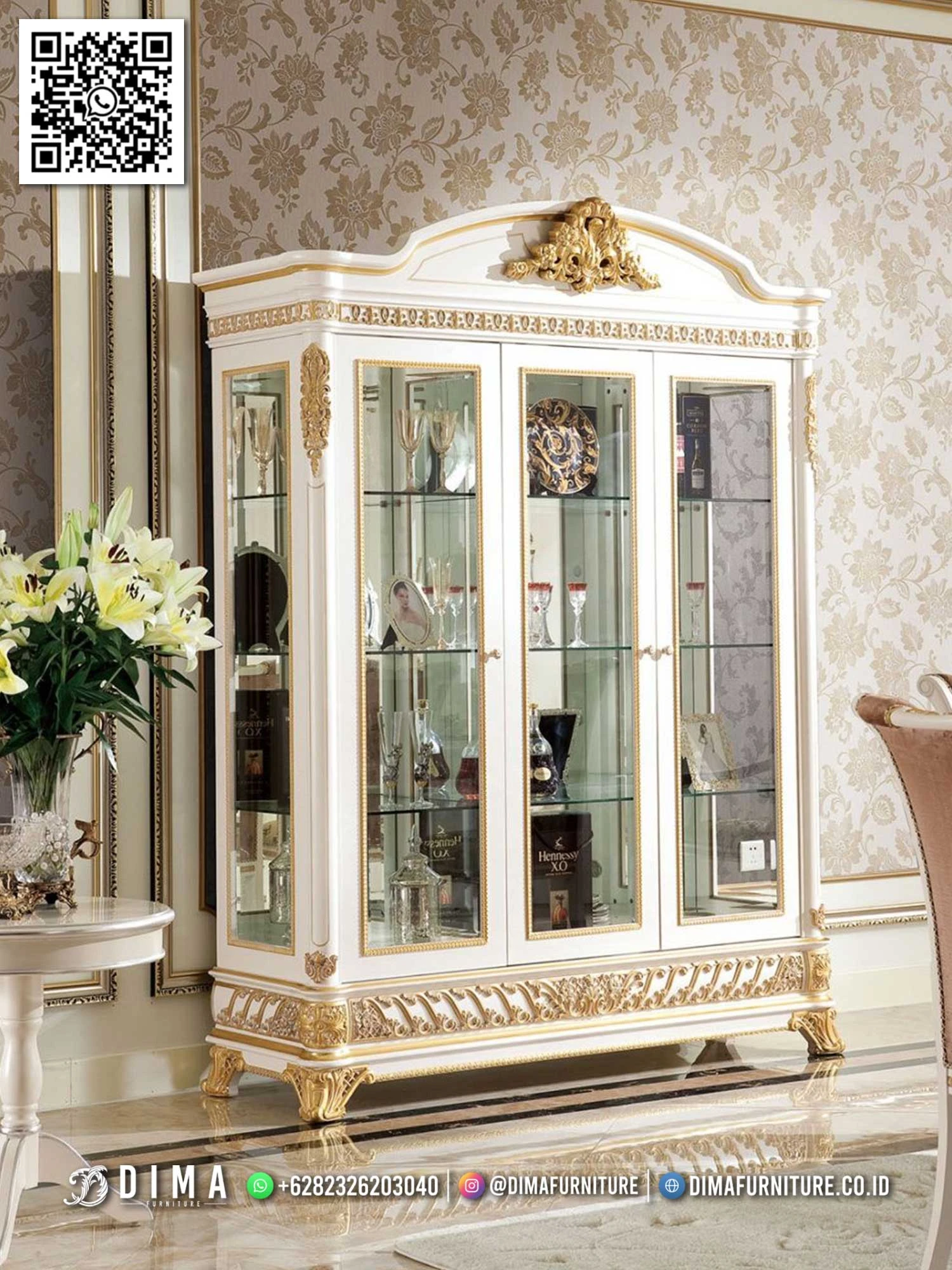 Lemari Pajangan Kaca Ivory Classic Premium Florence 289DF Lemari Pajangan Kaca Ivory Classic Premium Florence 289DF