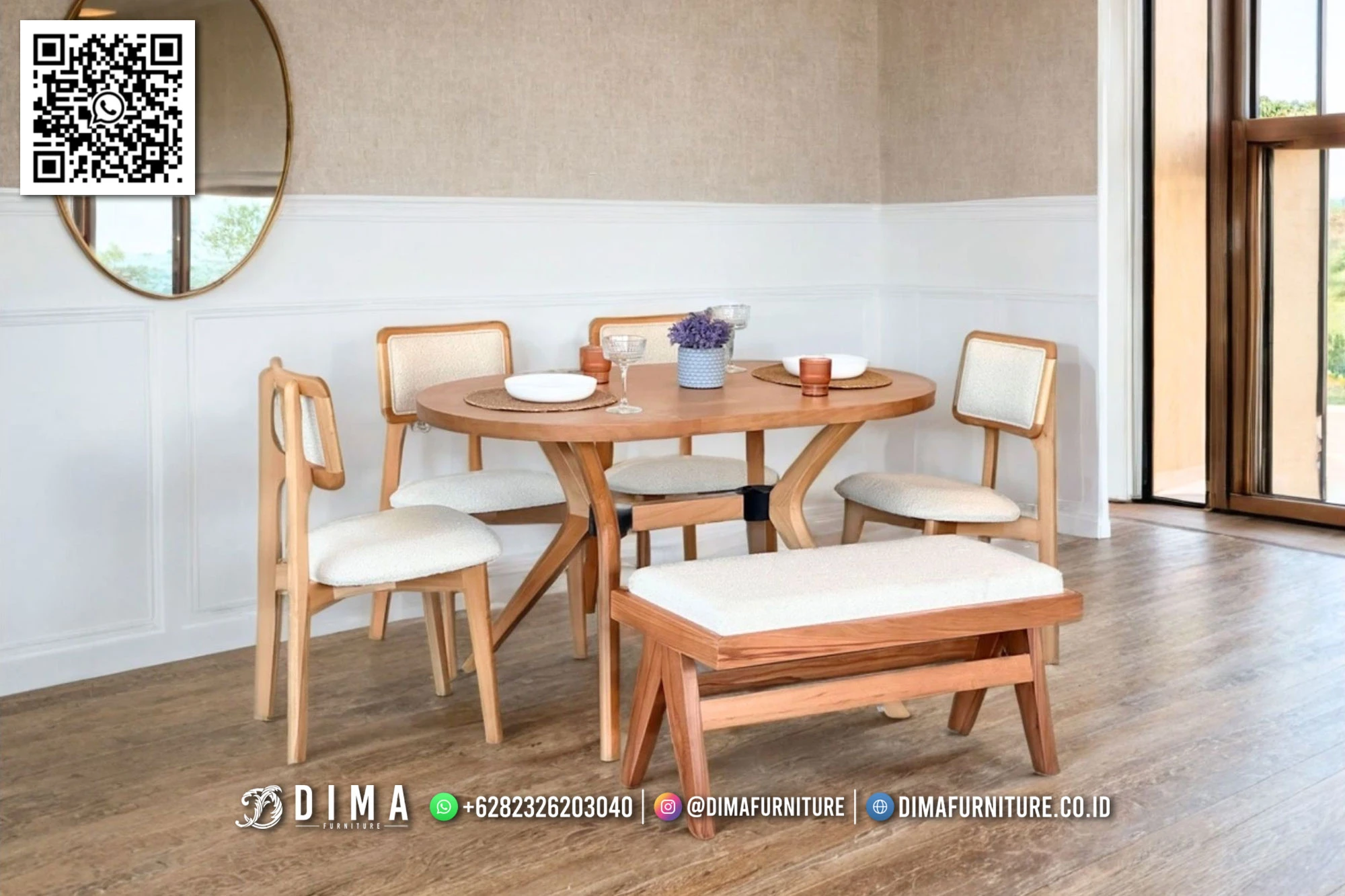 Meja Makan Minimalis Modern Brigitta Best Value 353DF Meja Makan Minimalis Modern Brigitta Best Value 353DF