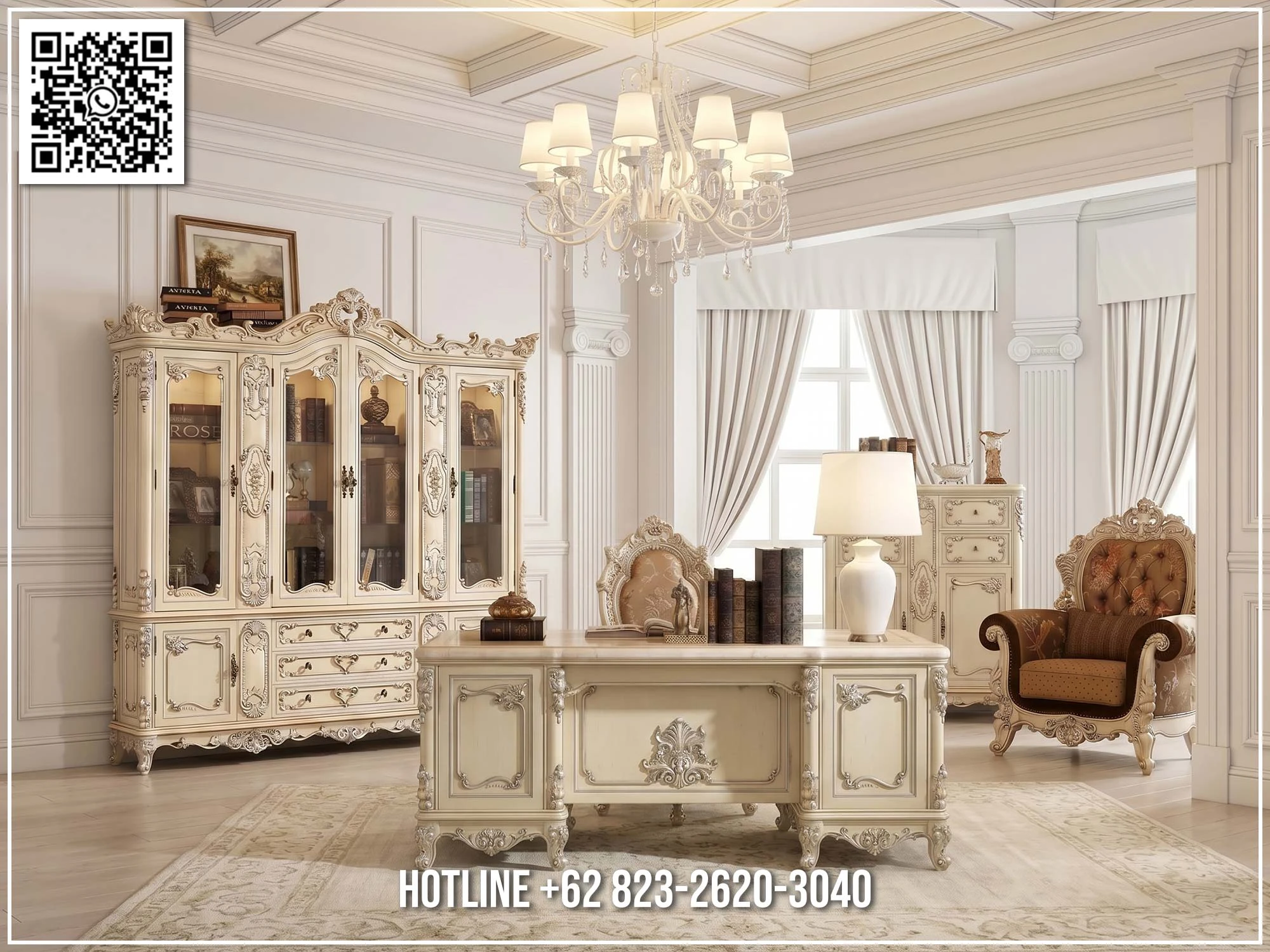 Model Meja Kantor Mewah Royal Classic Genevieve 402DF Model Meja Kantor Mewah Royal Classic Genevieve 402DF