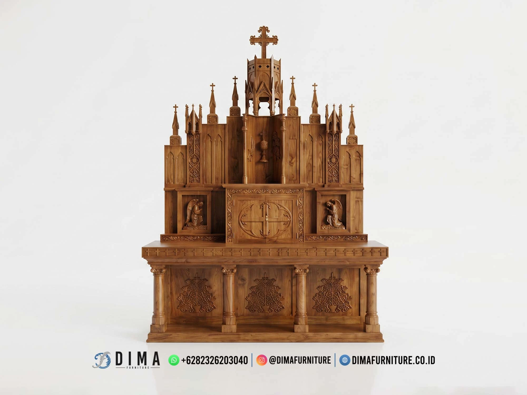 Meja Altar Gereja Jati Gothic Meja Altar Gereja Jati Gothic