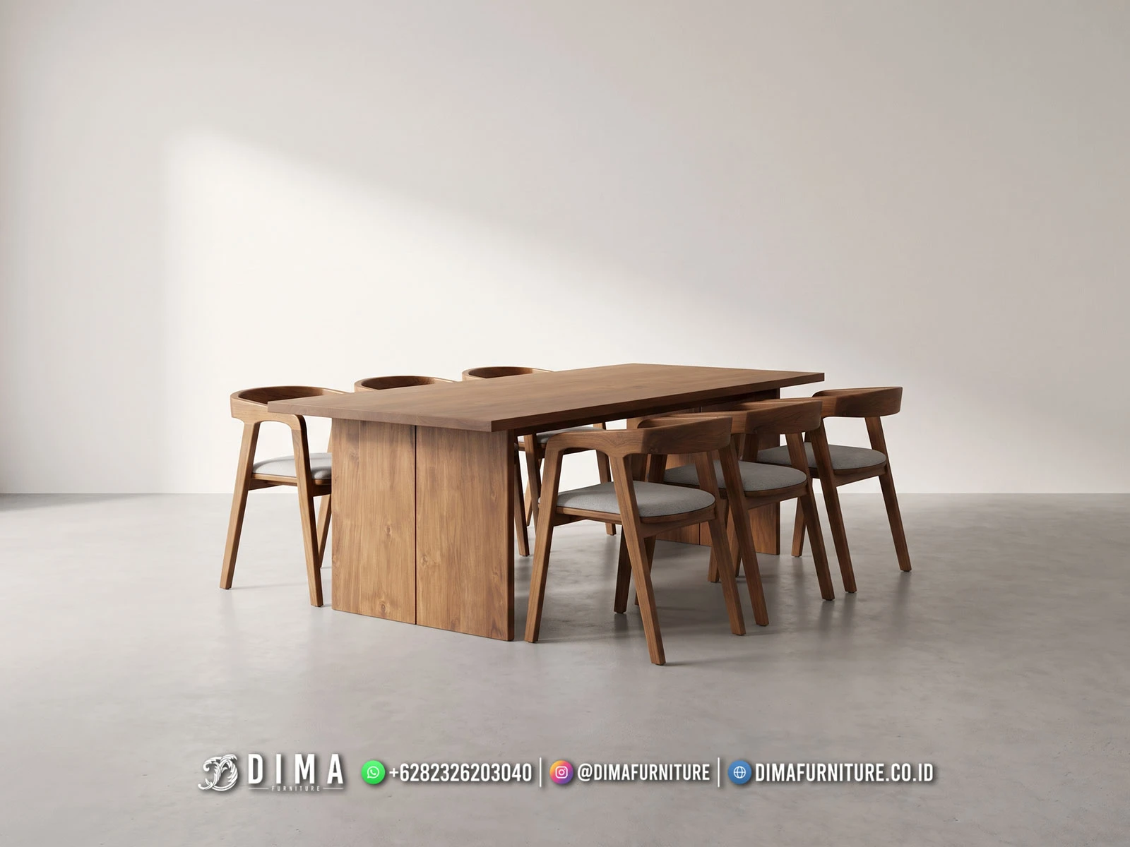 Florence Set Meja Makan Jati Minimalis 470DF Florence Set Meja Makan Jati Minimalis 470DF