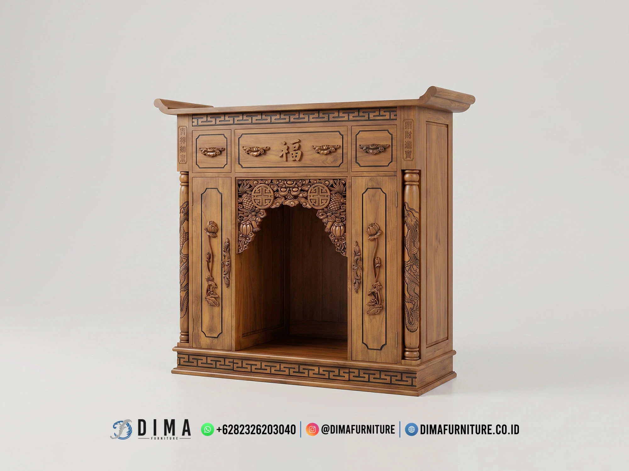 Meja Altar Sembahyang Tionghoa Jati Mewah 459DF Meja Altar Sembahyang Tionghoa Jati Mewah 459DF