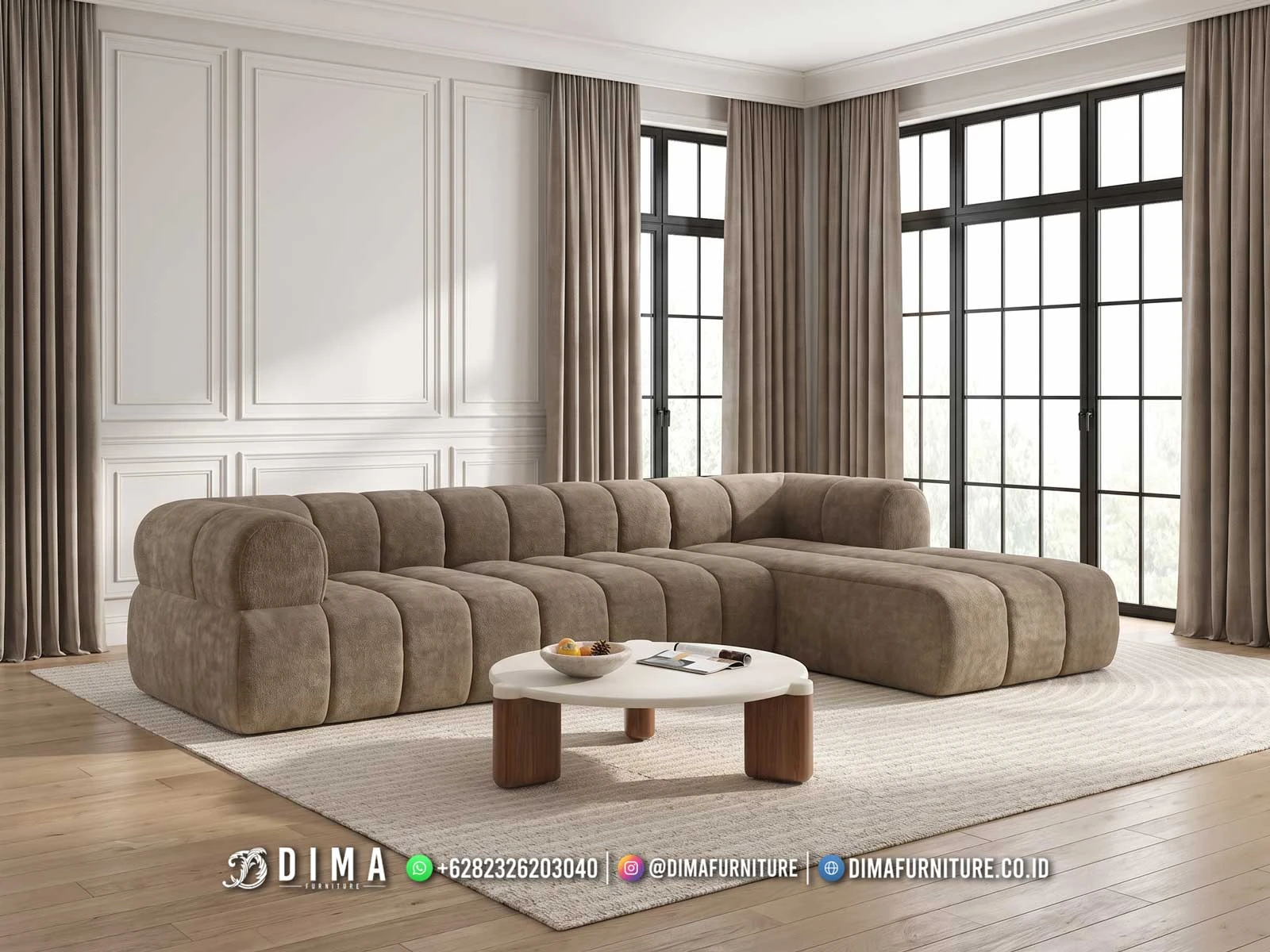 Set Sofa Tamu Sudut L Jepara 473DF Set Sofa Tamu Sudut L Jepara 473DF