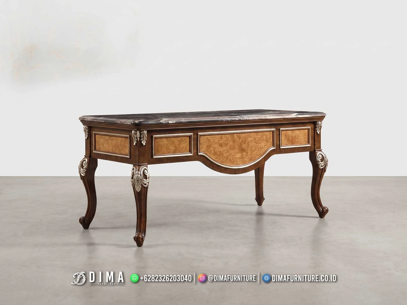 Meja Kantor Klasik Jati Jepara Seraphina 487DF