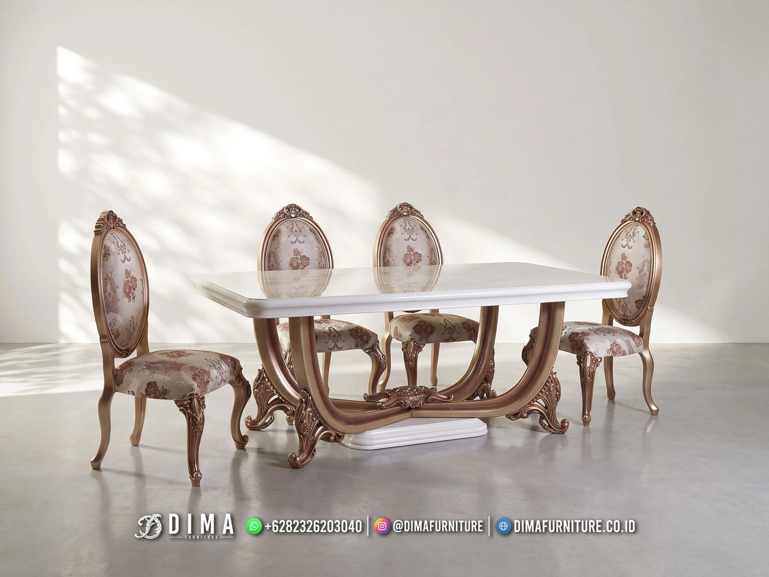 Meja Makan Mewah Eropa Aurelia 477DF